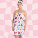 Floral Pop Spa Wrap and Headband Set | Bath Body Towel Shower by The Bullish Store