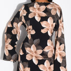 Floral Print Washed Crinkle Maxi Dress(MS437)