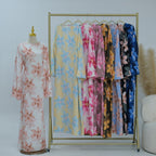 Floral Print Washed Crinkle Maxi Dress(MS437) La Vie Bien Floral Print Washed Crinkle Maxi Dress(MS437)