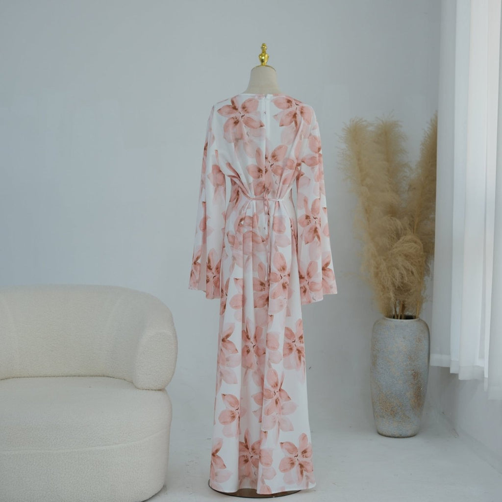 Floral Print Washed Crinkle Maxi Dress(MS437) La Vie Bien Floral Print Washed Crinkle Maxi Dress(MS437)