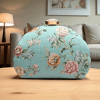 Floral Printed Zari Embroidery Clutch Clutch La Vie Bien Floral Printed Zari Embroidery Clutch