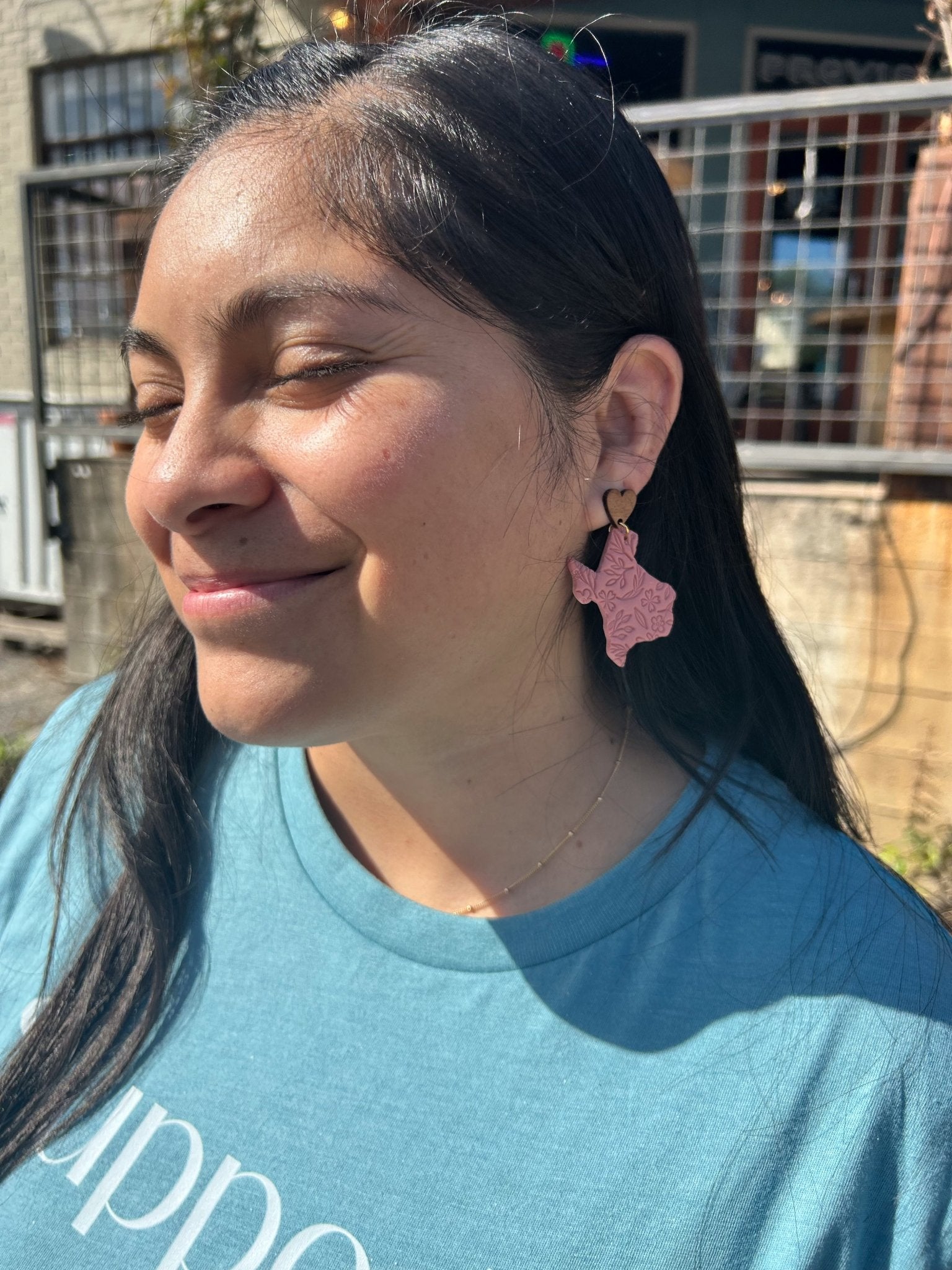 Floral Texas in Mauve Earrings La Vie Bien Floral Texas in Mauve