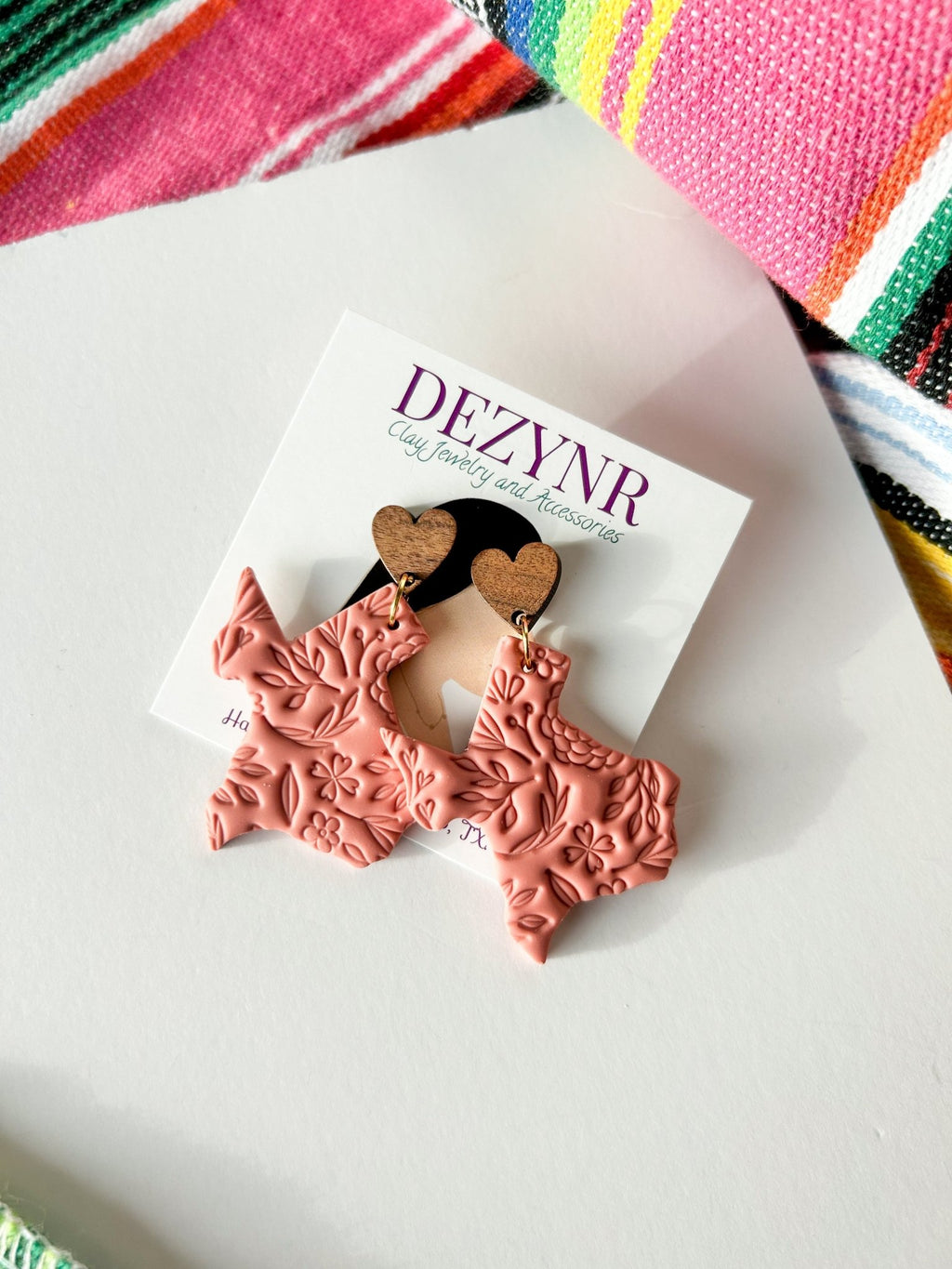 Floral Texas in Mauve Earrings La Vie Bien Floral Texas in Mauve