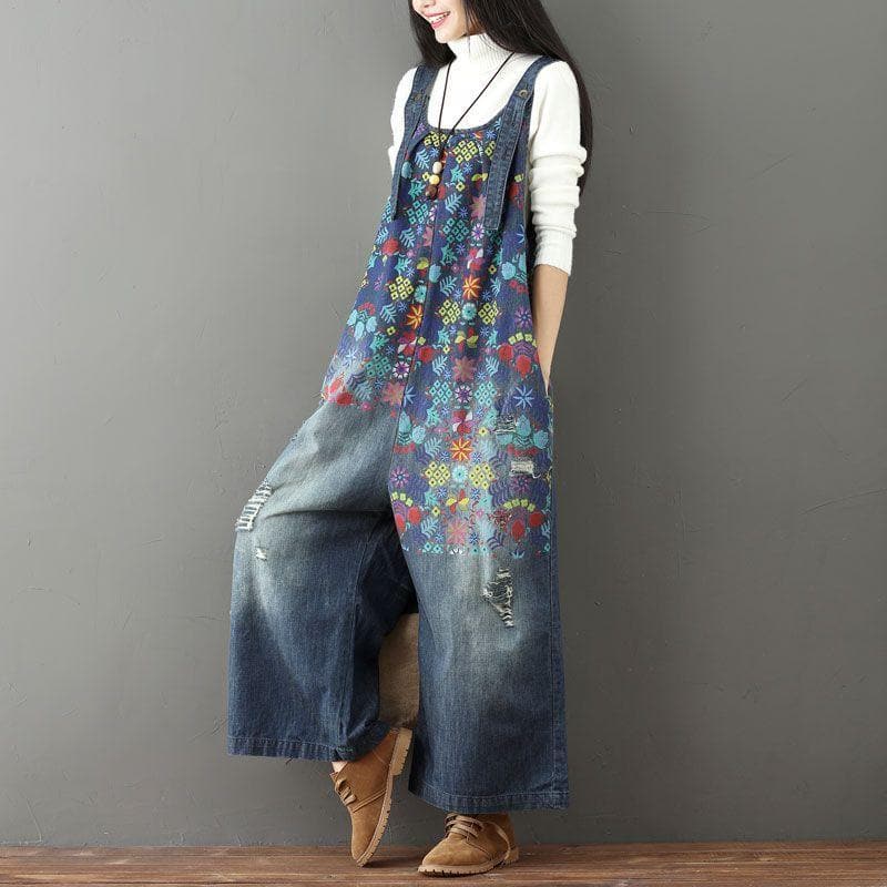 Floral Vintage 90s Overall