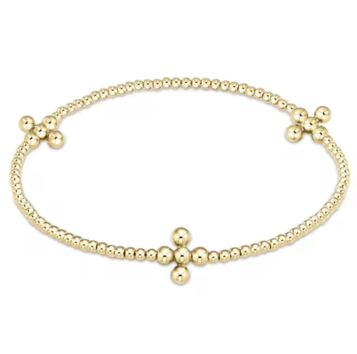 Florette Cross Beaded Waterproof Non - Tarnish Bracelets