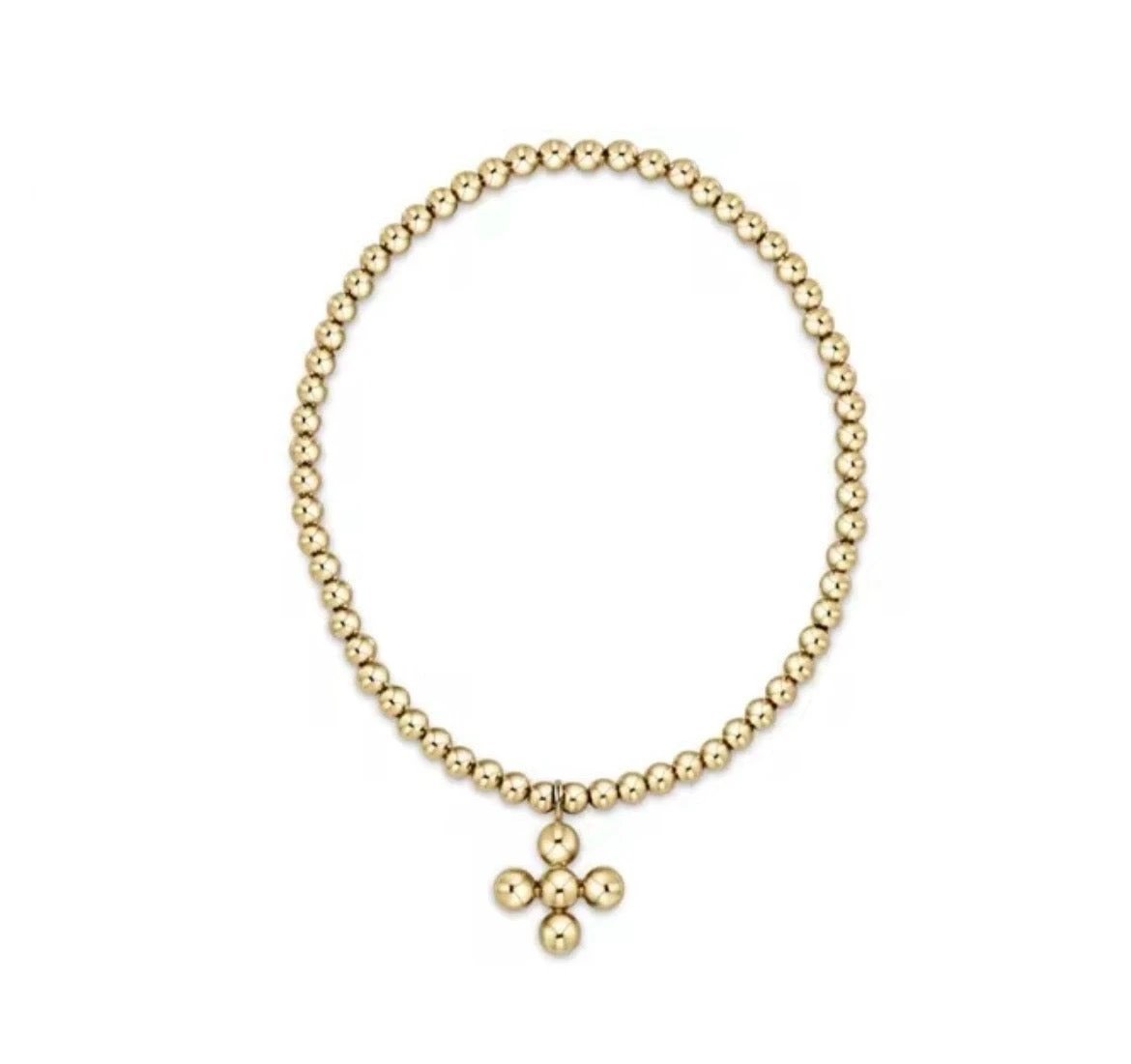 Florette Cross Beaded Waterproof Non - Tarnish Bracelets