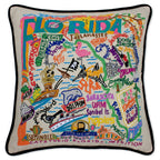 Florida Hand - Embroidered Pillow Pillows La Vie Bien Florida Hand - Embroidered Pillow