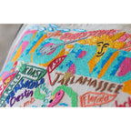 Florida Hand - Embroidered Pillow Pillows La Vie Bien Florida Hand - Embroidered Pillow