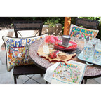 Florida Hand - Embroidered Pillow Pillows La Vie Bien Florida Hand - Embroidered Pillow