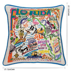 Florida Hand - Embroidered Pillow Pillows La Vie Bien Florida Hand - Embroidered Pillow