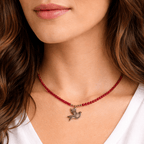 Flourish Bird Dove Beaded Necklace - Thailand Jewelry La Vie Bien Flourish Bird Dove Beaded Necklace - Thailand