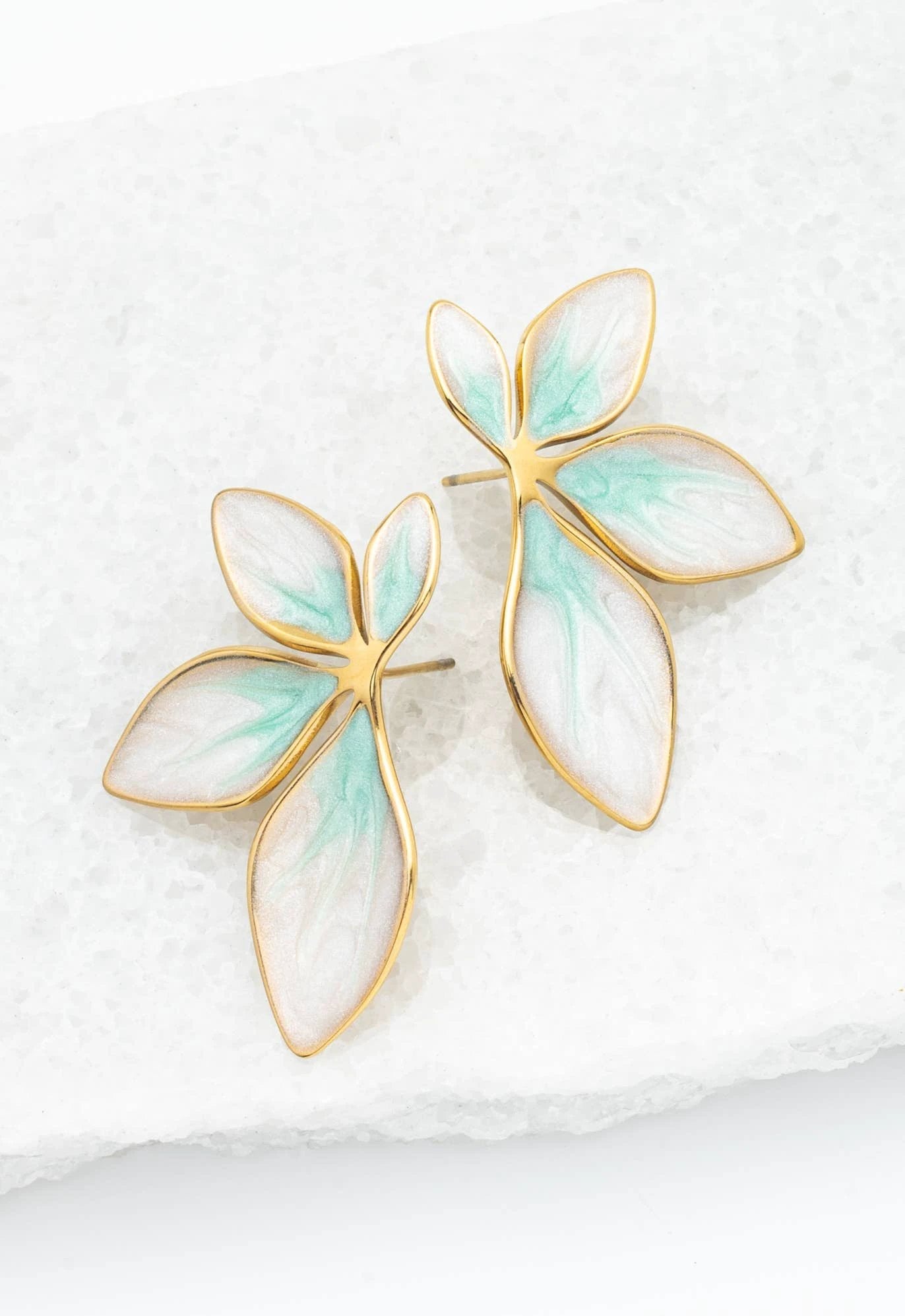 Flourish Mint Leaf Earrings by Ethical Trade Co