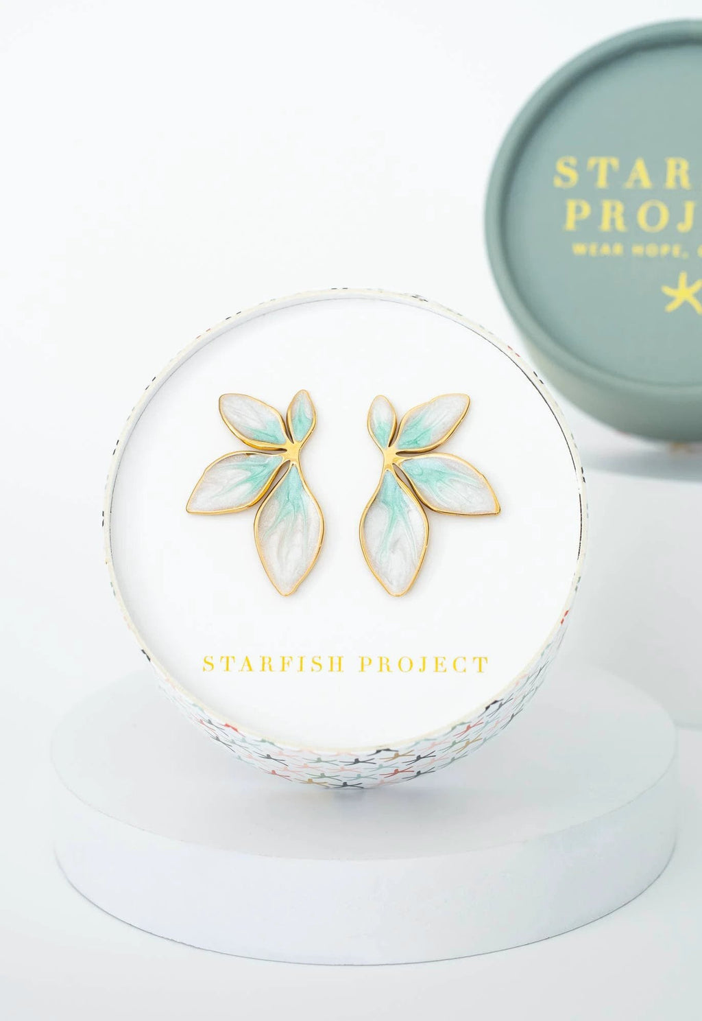 Flourish Mint Leaf Earrings by Ethical Trade Co