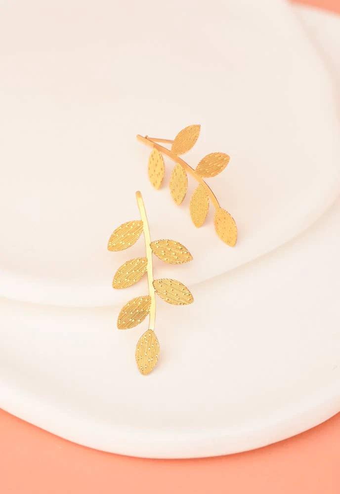 Flourish Vine Leaf Earrings by Ethical Trade Co