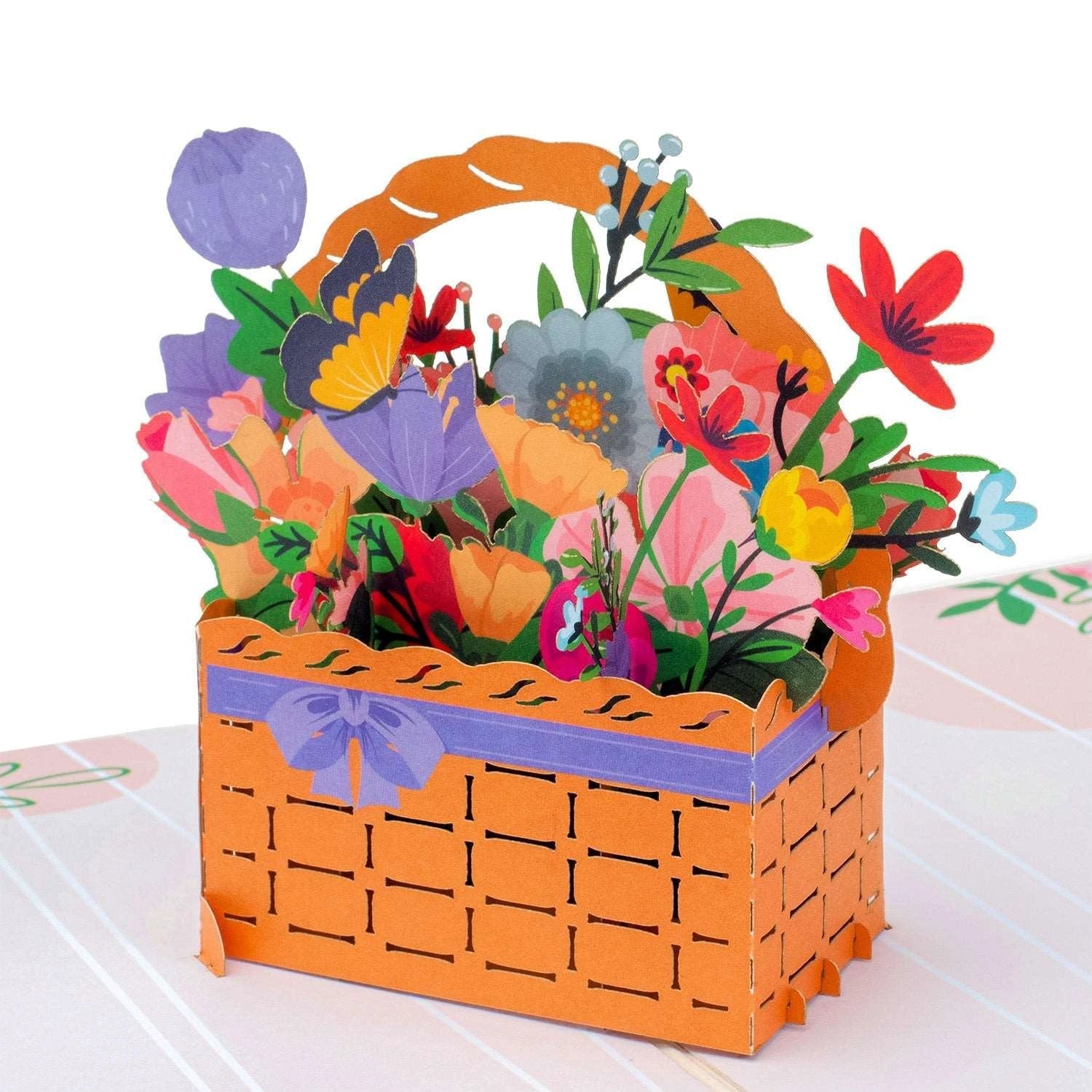 Flower Basket Pop Up Card by Paper Love