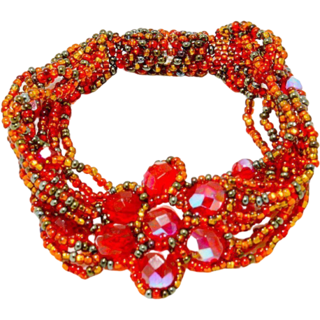 Flower Bracelet with Magnetic Closure - Guatemala Bracelets La Vie Bien Flower Bracelet with Magnetic Closure - Guatemala