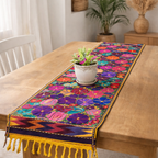 Flower Embroidered Table Runner - Guatemala Decor La Vie Bien Flower Embroidered Table Runner - Guatemala