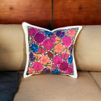 Flower Fields Embroidered Pillow Cover - Guatemala Decor La Vie Bien Flower Fields Embroidered Pillow Cover - Guatemala