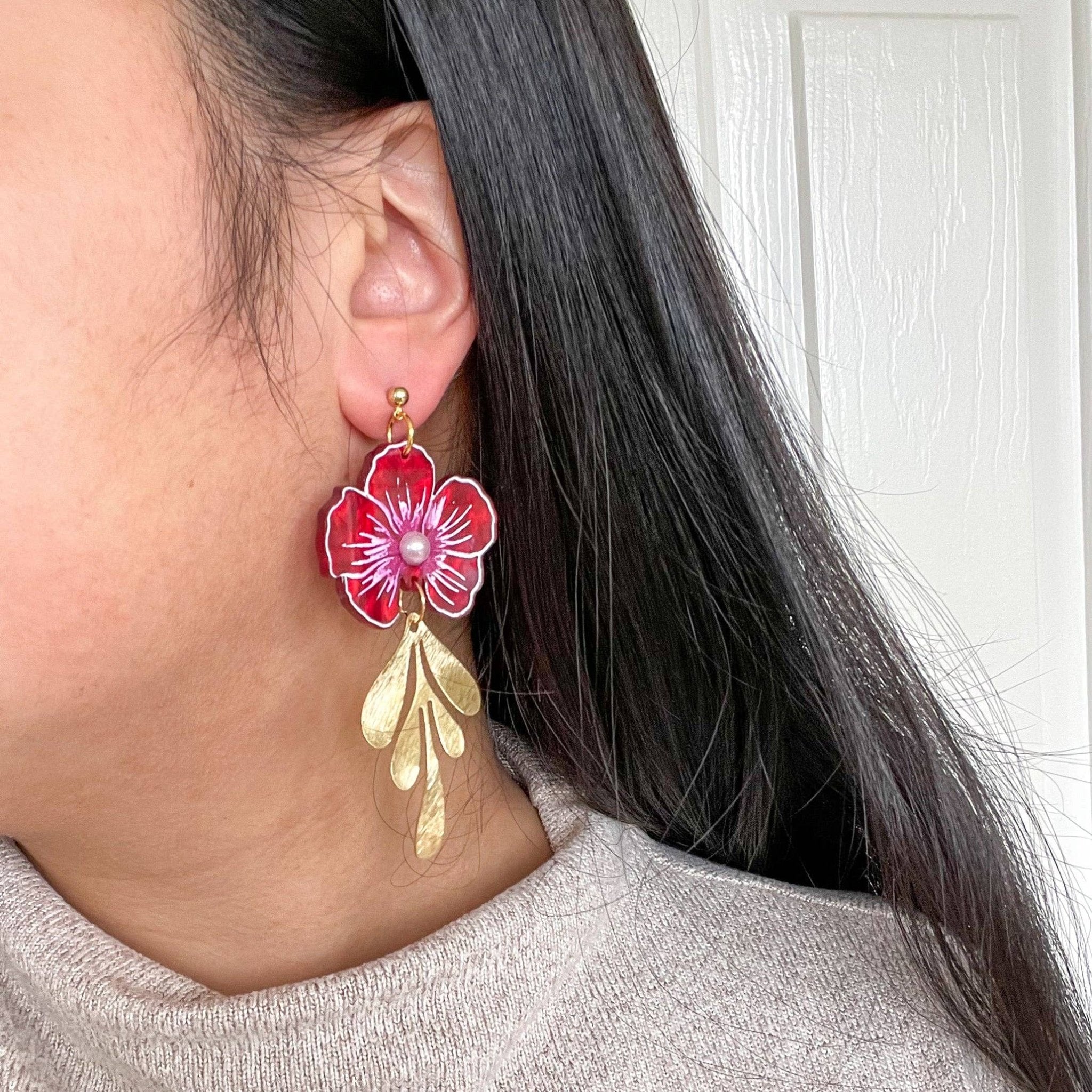 Flower of Luck Acrylic Earrings Earrings La Vie Bien Flower of Luck Acrylic Earrings