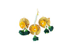 Flower & Pearl Earrings & Mangtika Accessories La Vie Bien Flower & Pearl Earrings & Mangtika