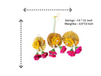 Flower & Pearl Earrings & Mangtika Accessories La Vie Bien Flower & Pearl Earrings & Mangtika