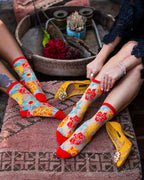 Flower Power Sheer Crew Sock by Sock Candy