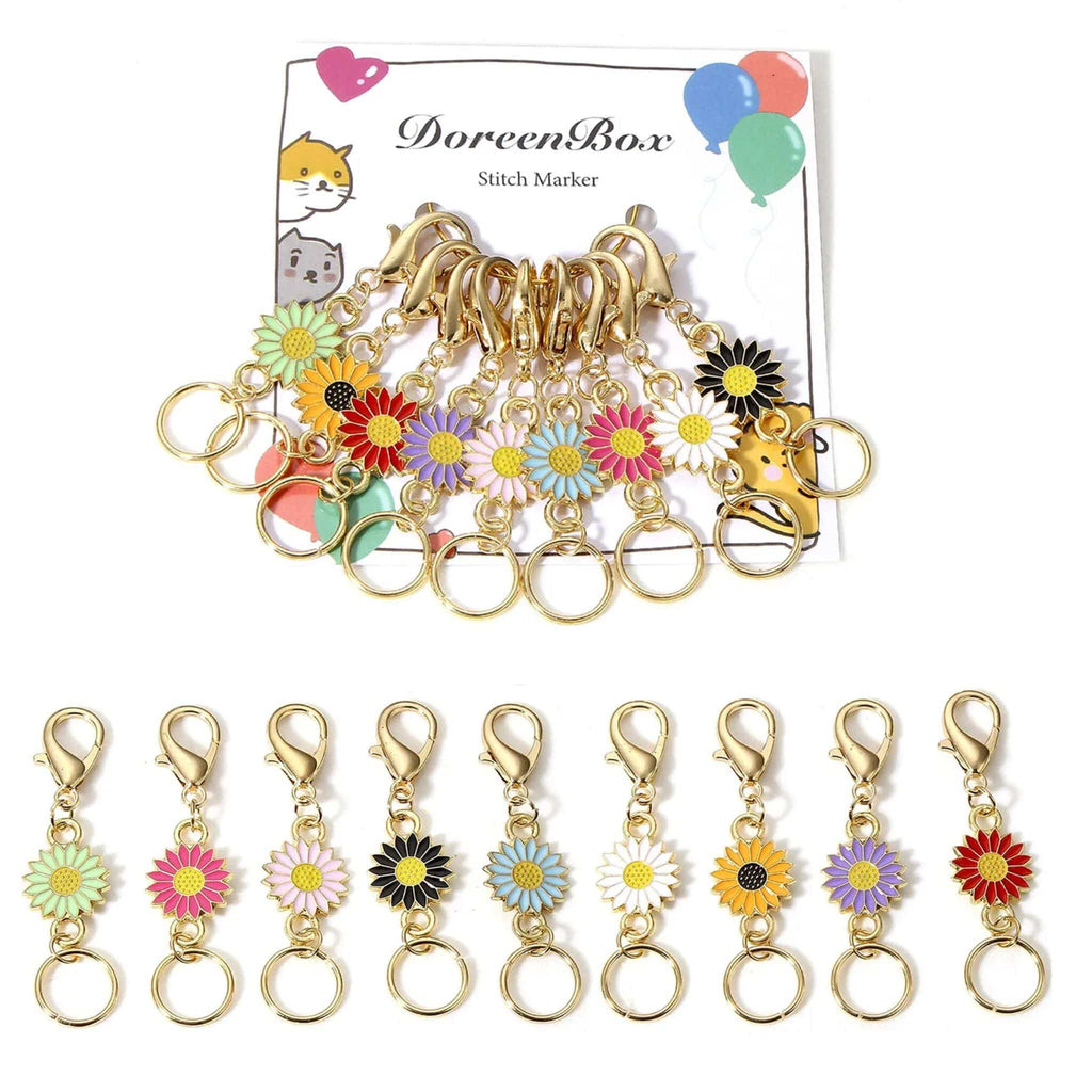 Flower Power Stitch Markers Notions and Tools La Vie Bien Flower Power Stitch Markers