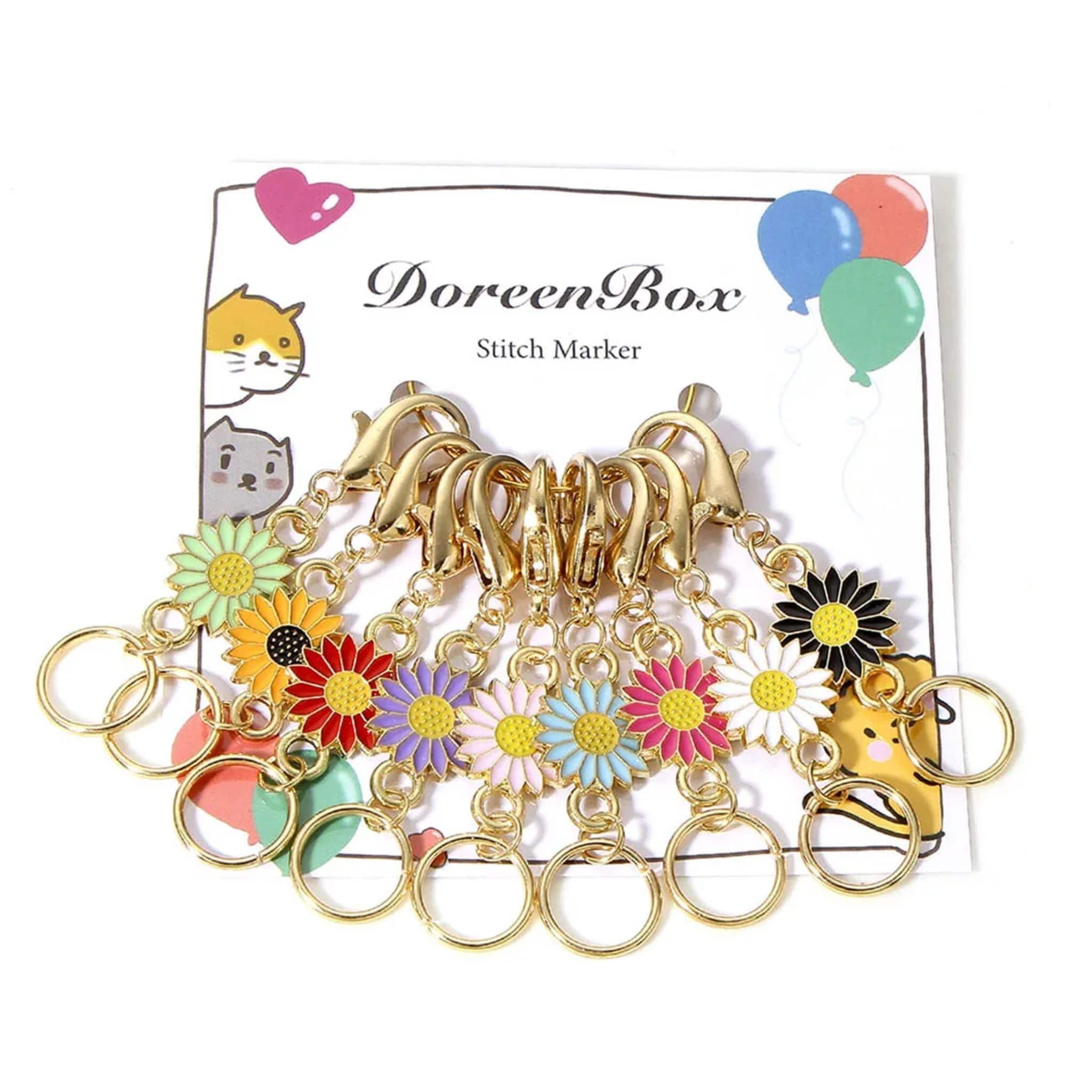 Flower Power Stitch Markers Notions and Tools La Vie Bien Flower Power Stitch Markers