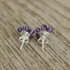 Flower Stud Semi - precious .925 Silver Stone Earrings - Thailand Jewelry La Vie Bien Flower Stud Semi - precious .925 Silver Stone Earrings - Thailand