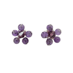 Flower Stud Semi - precious .925 Silver Stone Earrings - Thailand Jewelry La Vie Bien Flower Stud Semi - precious .925 Silver Stone Earrings - Thailand