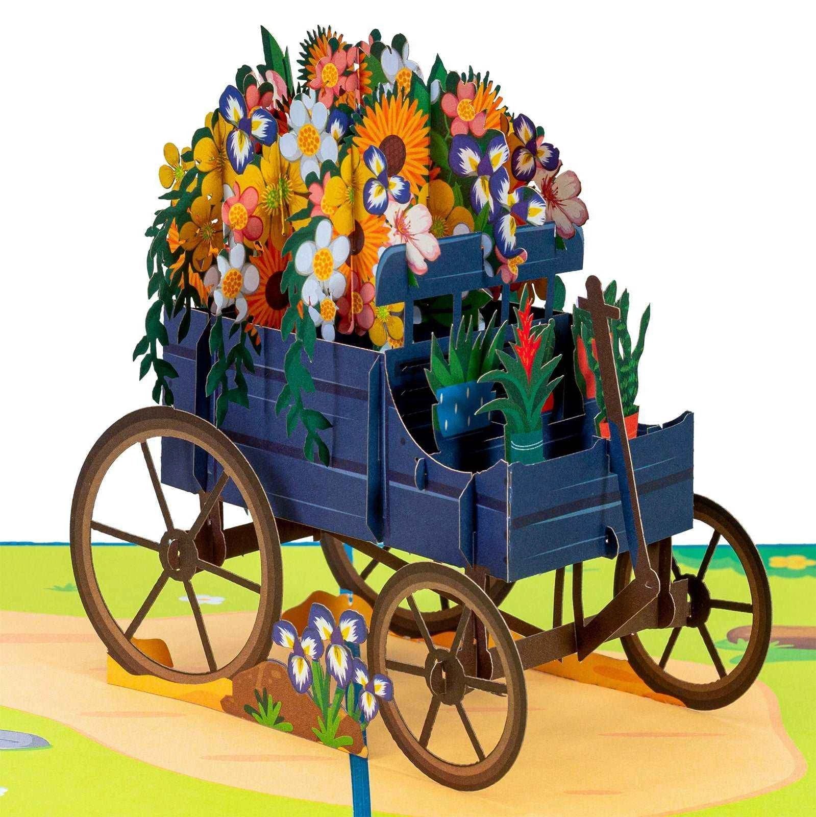 Flower Wagon Pop Up Card by Paper Love