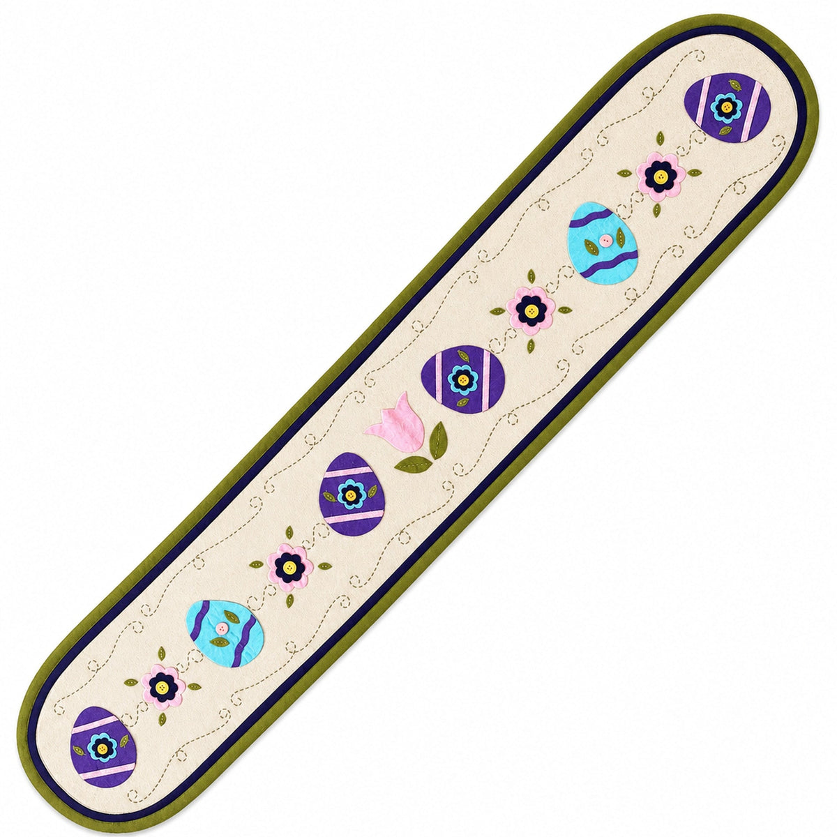 Flowers, Eggs Easter Tablecloth Holiday Runner 69 Inches Easter > Tableware La Vie Bien Flowers, Eggs Easter Tablecloth Holiday Runner 69 Inches
