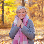 Fluffy Plaid Tassel Trim Scarf Scarves & Bandanas La Vie Bien Fluffy Plaid Tassel Trim Scarf