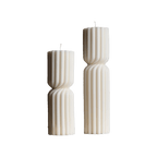 Fluted Hourglass Pillar Candle