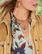 Fob Necklace - 17" Green Aventurine Jewelry La Vie Bien Fob Necklace - 17" Green Aventurine