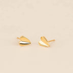 Folded Heart Stud Earrings by Oh Clementine