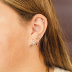 Folded Heart Stud Earrings by Oh Clementine