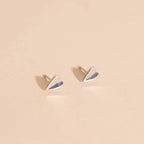Folded Heart Stud Earrings by Oh Clementine