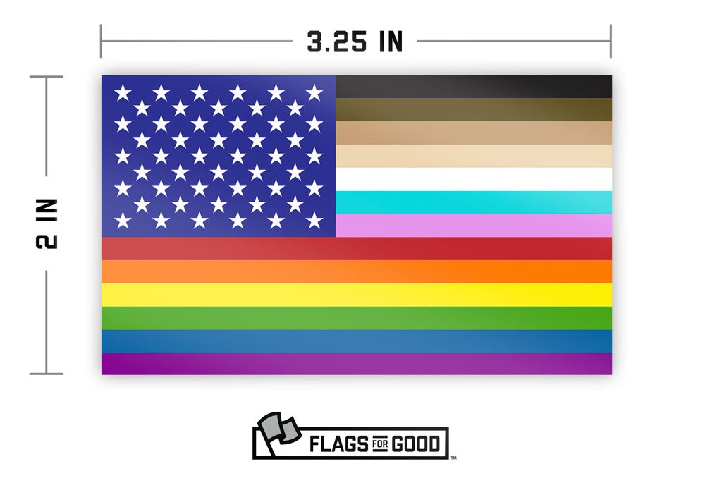 "FOR ALL" U.S. Flag Sticker Sticker La Vie Bien "FOR ALL" U.S. Flag Sticker