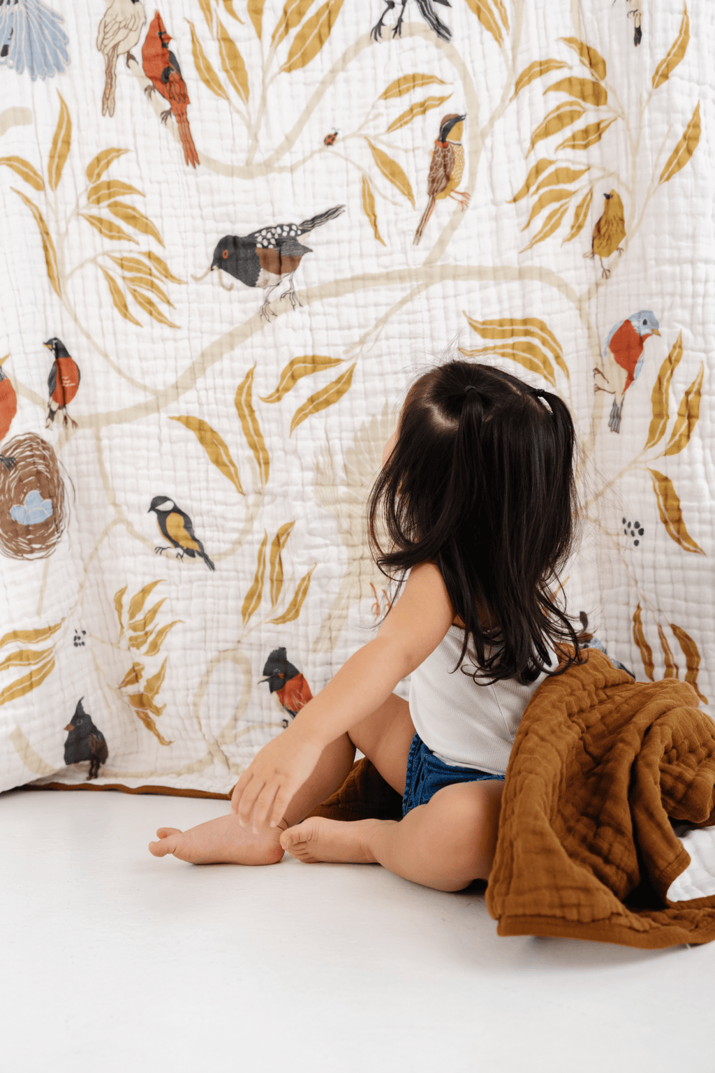 For the Birds Throw Blanket Quilts La Vie Bien For the Birds Throw Blanket