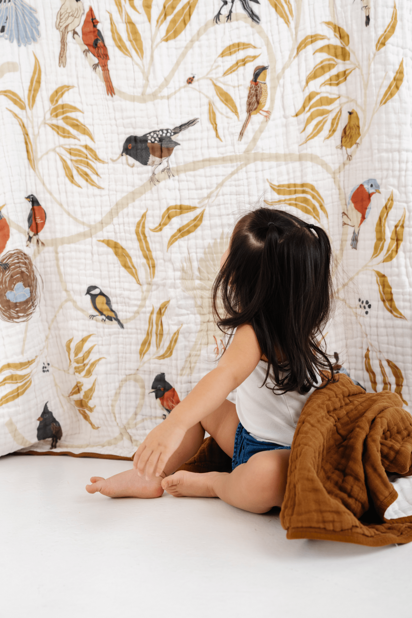 For the Birds Throw Blanket Quilts La Vie Bien For the Birds Throw Blanket