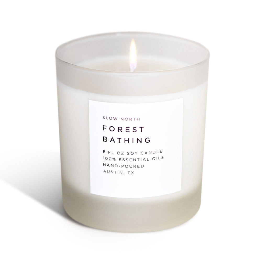 Forest Bathing - Signature Candle (Fir + Pine + Patchouli) Frosted Candles La Vie Bien Forest Bathing - Signature Candle (Fir + Pine + Patchouli)