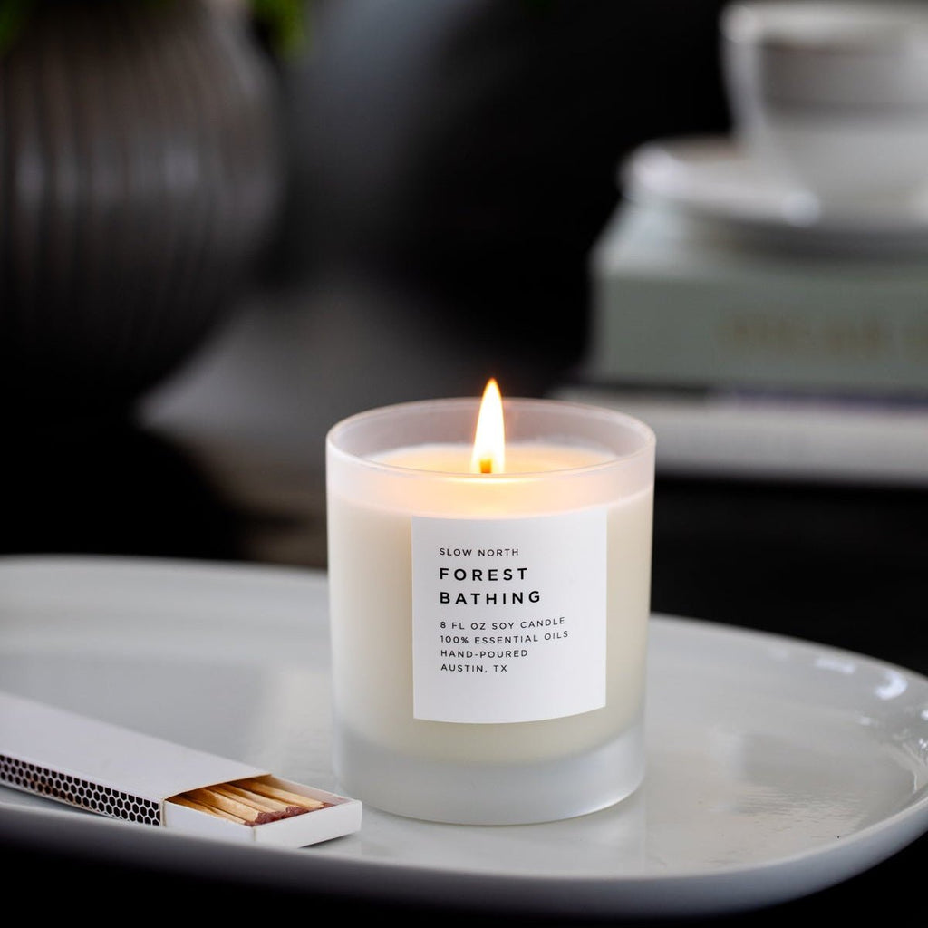 Forest Bathing - Signature Candle (Fir + Pine + Patchouli) Frosted Candles La Vie Bien Forest Bathing - Signature Candle (Fir + Pine + Patchouli)