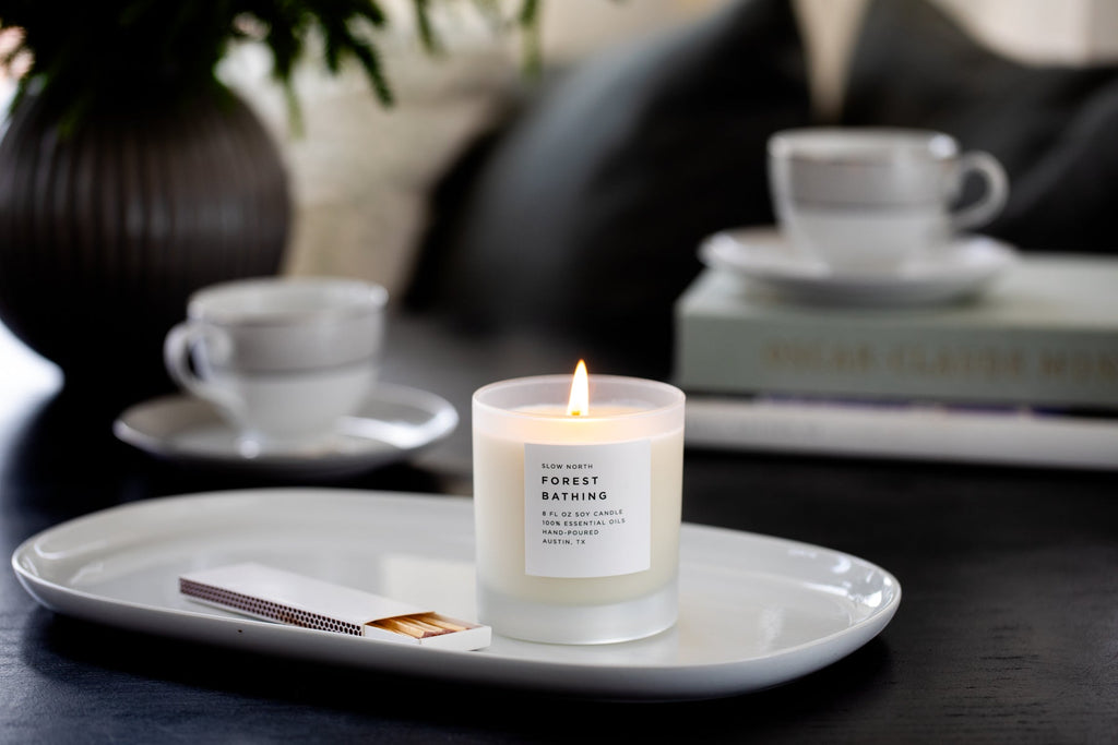 Forest Bathing - Signature Candle (Fir + Pine + Patchouli) Frosted Candles La Vie Bien Forest Bathing - Signature Candle (Fir + Pine + Patchouli)