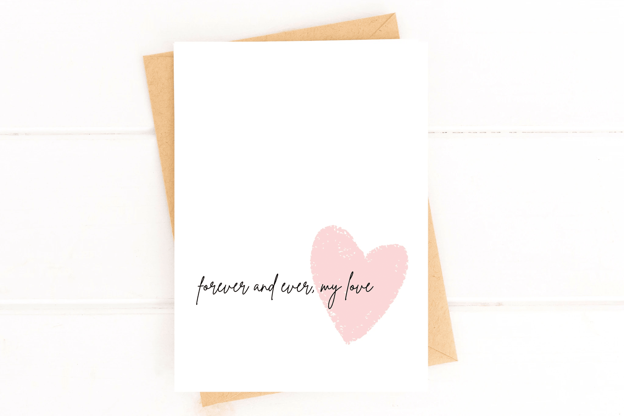 Forever and Ever My Love Wedding Day Card First Look Card Bride to Groom Card by Five Dot Post