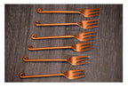 Vibhsa Copper Finish Appetizer Forks Set of 6