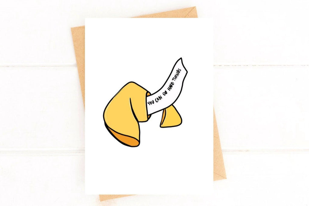 Fortune Cookie You Can Do Hard Things Encouragement Card by Five Dot Post