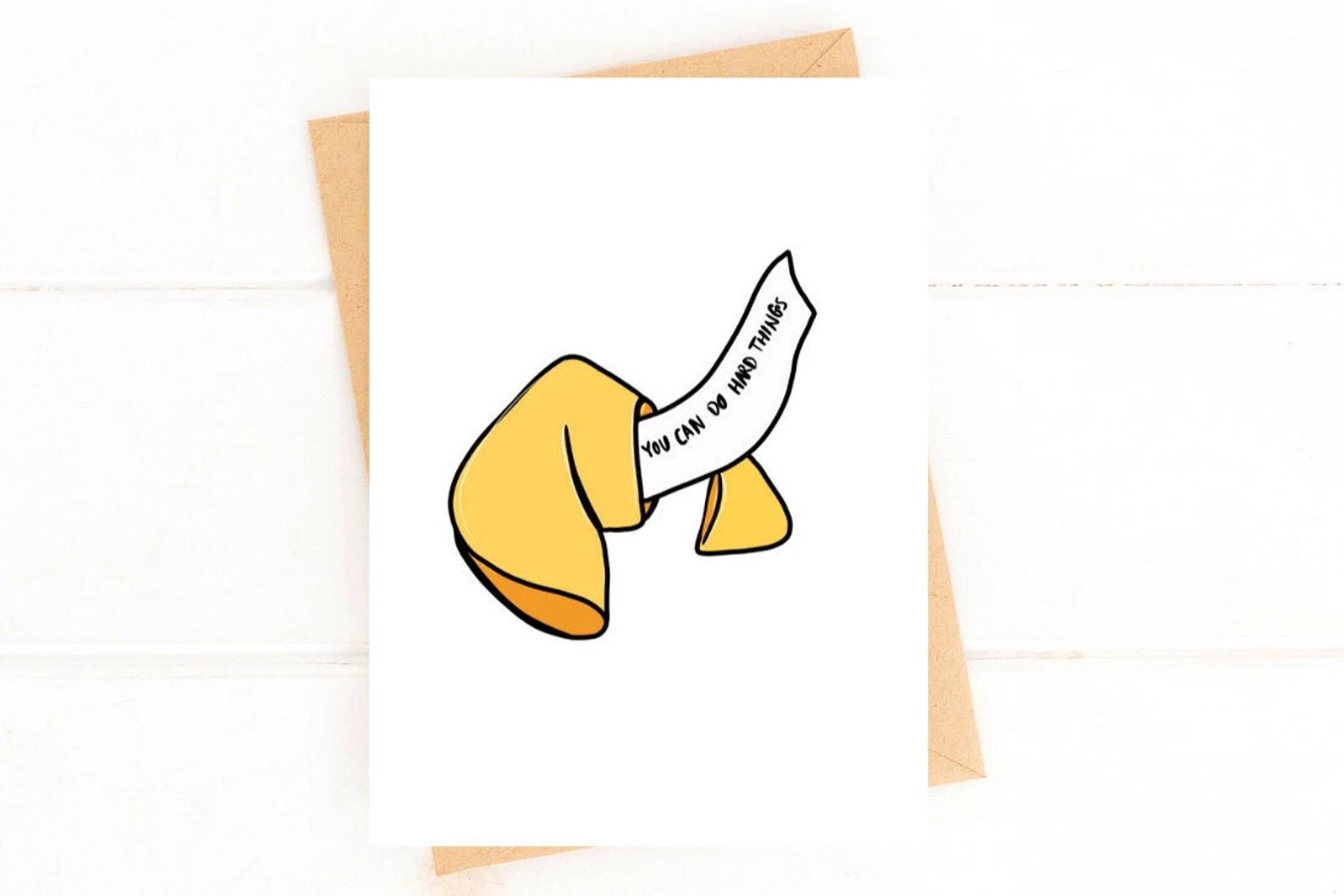 Fortune Cookie You Can Do Hard Things Encouragement Card by Five Dot Post