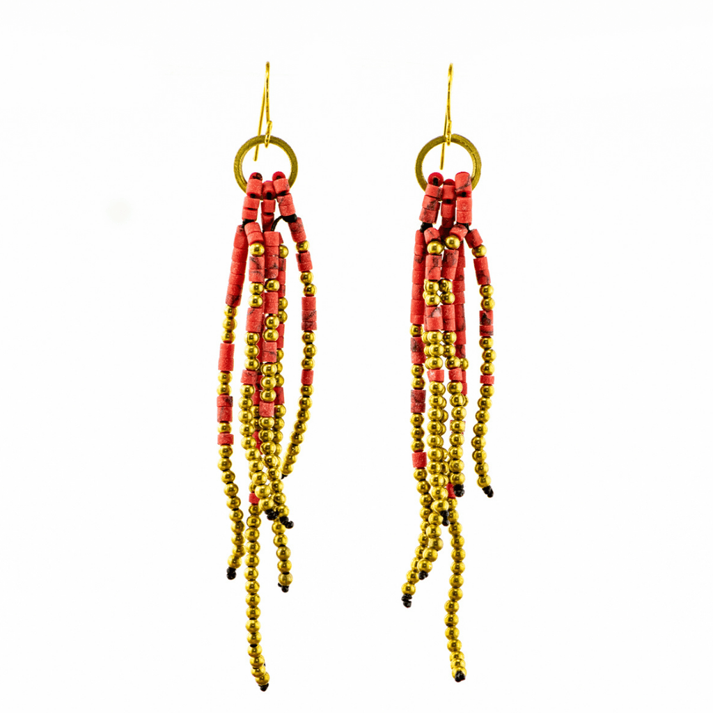 Fortune Jade Boho Dangly Earrings - Australia La Vie Bien Fortune Jade Boho Dangly Earrings - Australia