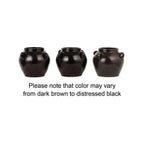 Found Black Clay Jar with Handles by White Cliff Studio